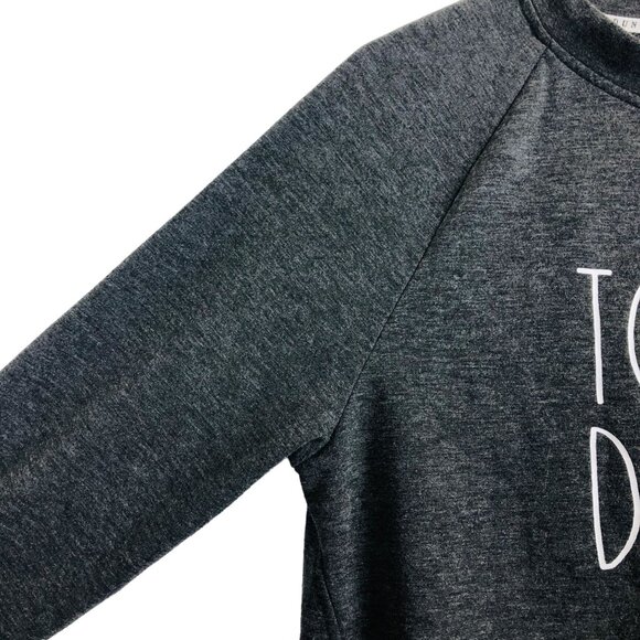 Rae Dunn Women's Touch Down Sweatshirt Sz Small Gray Lightweight Soft Cozy Warm - Picture 4 of 7